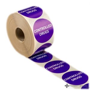 controlled drugs prescription alert stickers
