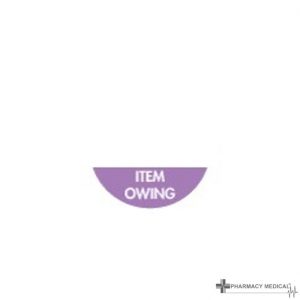 item owing prescription alert sticker