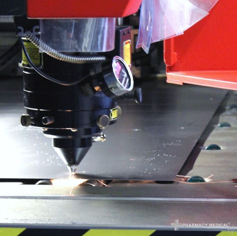 Laser cutting bespoke controlled drugs cabinets