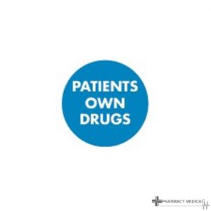 patients own drugs prescription alert stickers