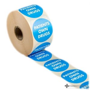 patients own drugs prescription alert stickers