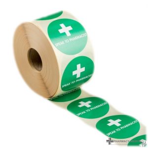 speak to pharmacist prescription alert stickers