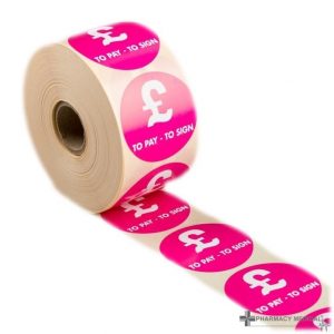 to pay to sign prescription alert stickers