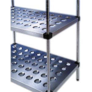 Perforated stainless steel racking