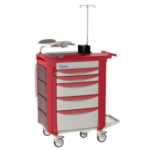 Resuscitation cart LECCRP7-RD in red